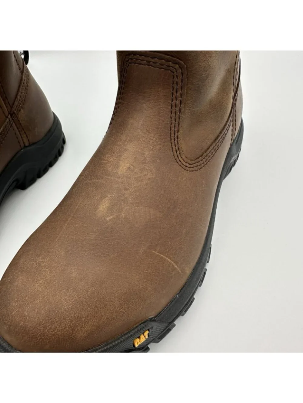 Caterpillar  Drawbar Men's Size 7.5 US Brown Leather Pull-On Work Boots F2892-18